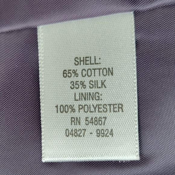 Christopher & Banks Plum Tiered Ruffle Silk Blend Jacket Blazer Women's Size M - Picture 8 of 12